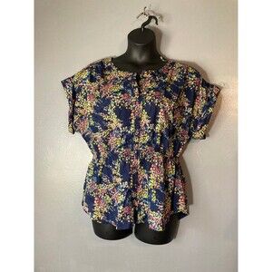 Route 66 navy floral women’s blouse